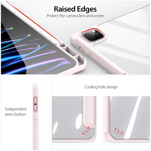 Dux Ducis iPad Pro 13 (M4/M5) -suojakotelo, TOBY Series, vaaleanpunainen
