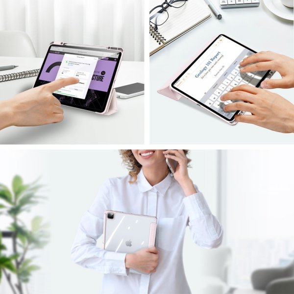 Dux Ducis iPad Pro 13 (M4/M5) -suojakotelo, TOBY Series, vaaleanpunainen