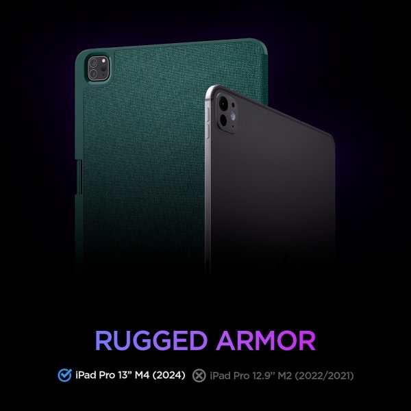 Spigen iPad Pro 13 (M4/M5) Kotelo Urban Fit Midnight Green