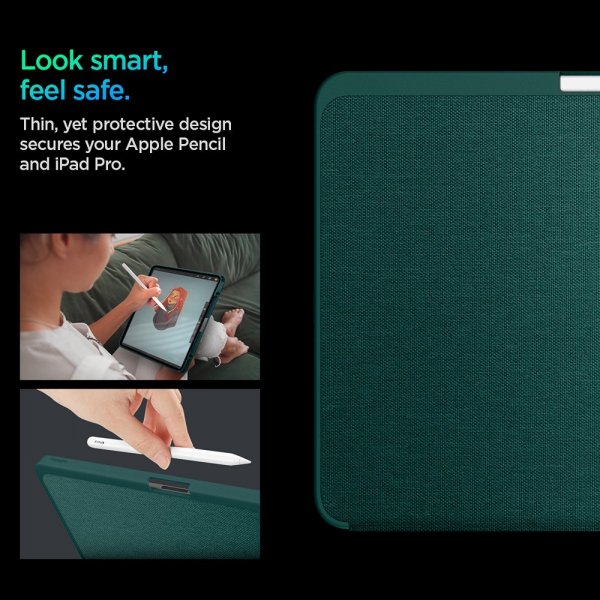 Spigen iPad Pro 13 (M4/M5) Kotelo Urban Fit Midnight Green