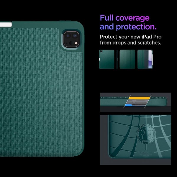 Spigen iPad Pro 13 (M4/M5) Kotelo Urban Fit Midnight Green