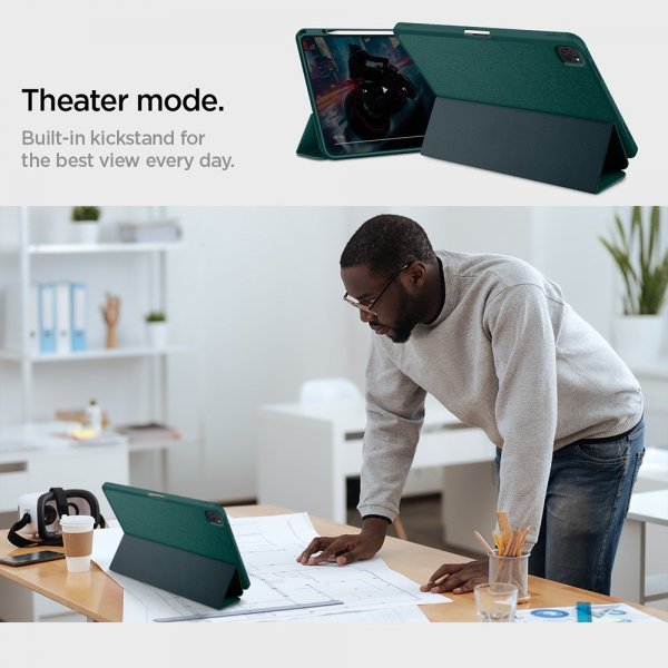 Spigen iPad Pro 13 (M4/M5) Kotelo Urban Fit Midnight Green