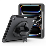 4smarts iPad Pro 13 (M4/M5) Suojakuori Rugged Case Grip Musta