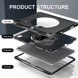 4smarts iPad Pro 13 (M4/M5) Suojakuori Rugged Case Grip Musta