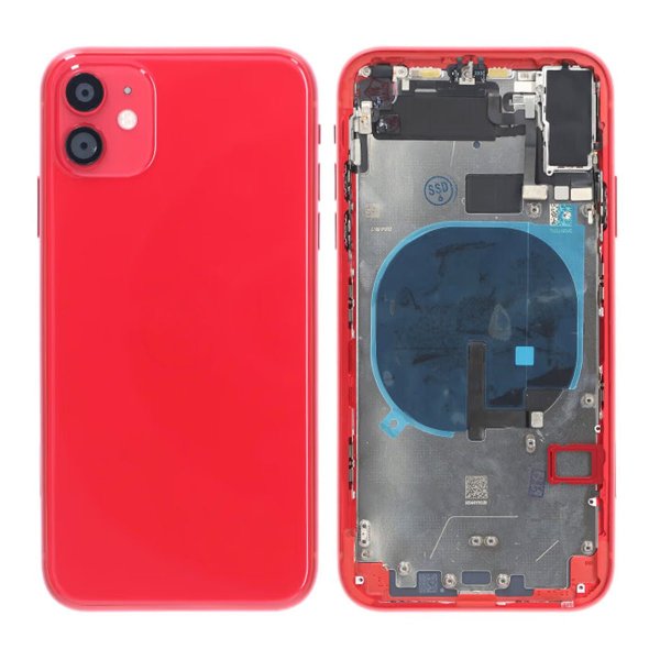 iPhone 11 Takakansi, jossa Täysi Premium-kehys - Punainen