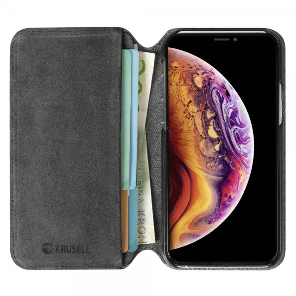 Krusell iPhone 11 -suojakotelo Broby PhoneWallet Stone