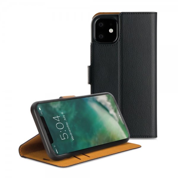 Xqisit iPhone 11 -kotelo, Slim Wallet Selection, musta