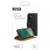Xqisit iPhone 11 -kotelo, Slim Wallet Selection, musta