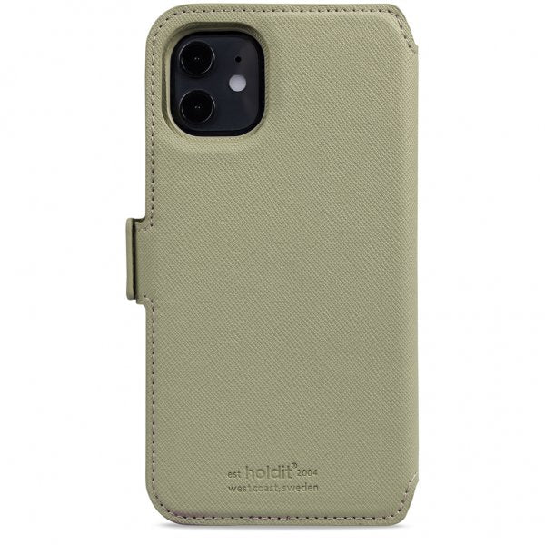 holdit iPhone 11 -lompakkokotelo, magneettinen, Khaki Green