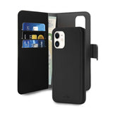Puro iPhone 11 -kotelo, lompakko, irrotettava, 2-in-1, musta