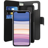 Puro iPhone 11 -kotelo, lompakko, irrotettava, 2-in-1, musta