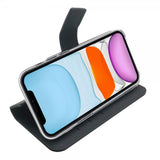 Celly iPhone 11 -kotelo Wally Wallet Case, musta
