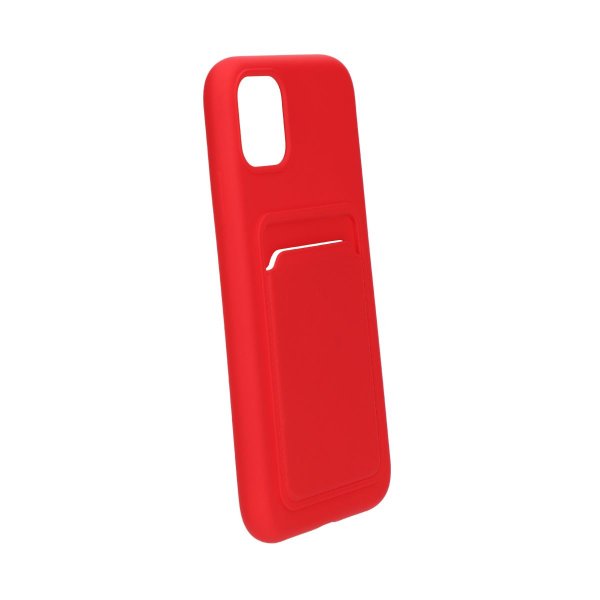 iPhone 11 Suojakuori Korttipidike Punainen