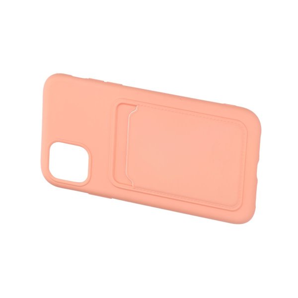 iPhone 11 -suojakuori, korttipidike, vaaleanpunainen