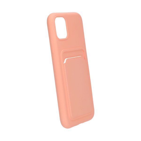 iPhone 11 -suojakuori, korttipidike, vaaleanpunainen