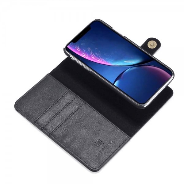 Dg.Ming iPhone 11 Lompakkokotelo Irrotettava Kuori Korttipaikat Musta