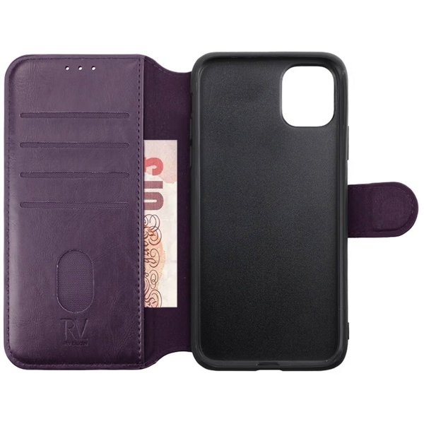 Rvelon iPhone 11 -kotelo, 4 korttipaikkaa, violetti