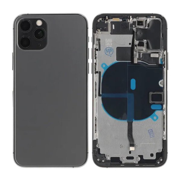 iPhone 11 Pro Takaosa ja Täydellinen Kehys OEM - Musta