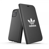 Adidas iPhone 11 Pro -suojakotelo TAI kirjakotelo FW19, musta-valkoinen