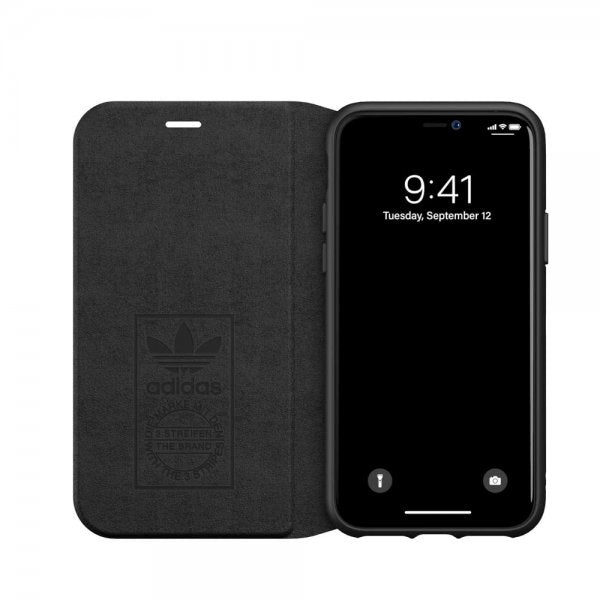 Adidas iPhone 11 Pro -suojakuori TAI lompakkokotelo musta-valkoinen