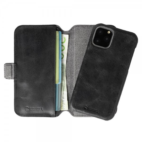 Krusell iPhone 11 Pro Suojakotelo Sunne PhoneWallet Vintage Black