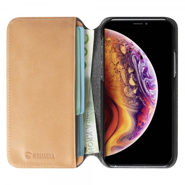Krusell iPhone 11 Pro Kotelo Sunne PhoneWallet Vintage Nude