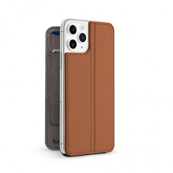 Twelve South iPhone 11 Pro SurfacePad -kotelo, konjakinruskea