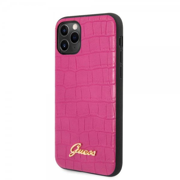 Guess iPhone 11 Pro Max Suojakuori Croco Pinkki