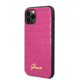 Guess iPhone 11 Pro Max Suojakuori Croco Pinkki