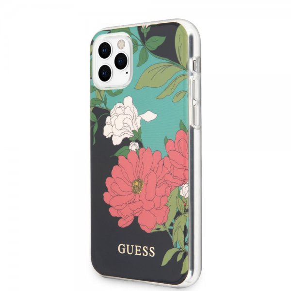 Guess iPhone 11 Pro Max Kuoret Flower Edition N.1 Musta