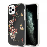 Guess iPhone 11 Pro Max Kuori Flower Edition N.4 Musta