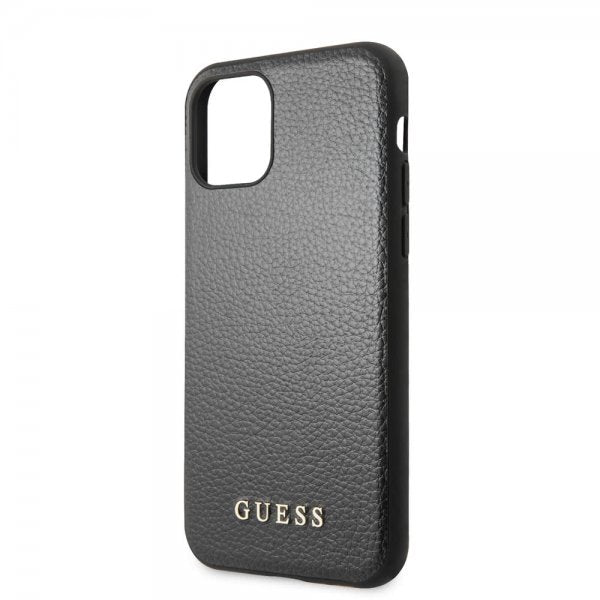 Guess iPhone 11 Pro Max Nahkakuvioinen Kuori Musta