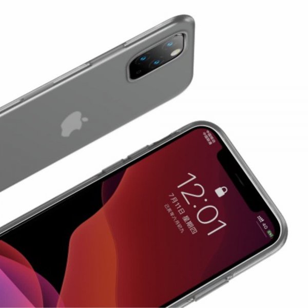 Baseus iPhone 11 Pro Max -kuori, Jelly Liquid Silicone, musta