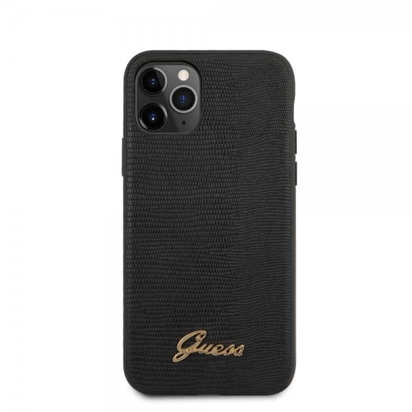 Guess iPhone 11 Pro Max kuori Lizard Musta