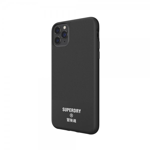 Superdry iPhone 11 Pro Max -kuori, muotoiltu, Canvas musta