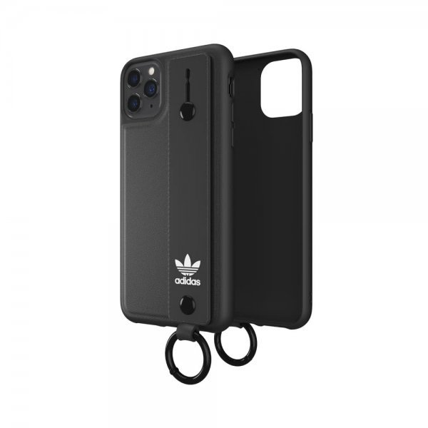 Adidas iPhone 11 Pro Max -kuoret TAI Hand Strap Case Musta