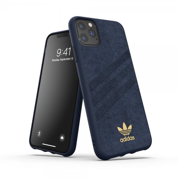 Adidas iPhone 11 Pro Max -kuori OR Moulded Case Ultrasuede FW19 Collegiate Royal