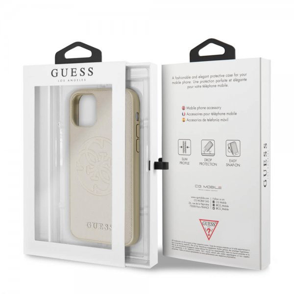 Guess iPhone 11 Pro Max -kuoret Saffiano Cover Kulta