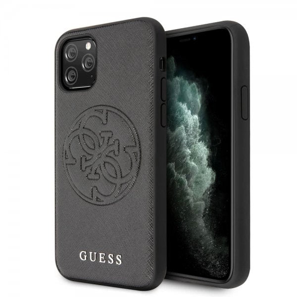 Guess iPhone 11 Pro Max Kuori Saffiano Cover Musta