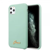 Guess iPhone 11 Pro Max -kuori silikoninen Vintage Green