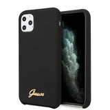 Guess iPhone 11 Pro Max -kuori silikoninen Vintage Cover, musta