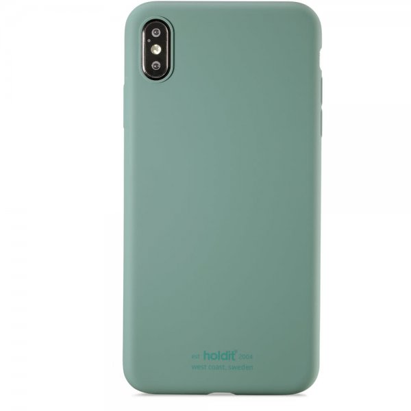 holdit iPhone Xs Max Silikonisuojakuori Moss Green