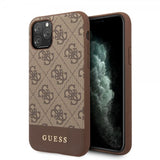 Guess iPhone 11 Pro Max Kuori Stripe Cover Ruskea
