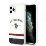 U.S. Polo iPhone 11 Pro Max -kuori, kolmivärinen valkoinen