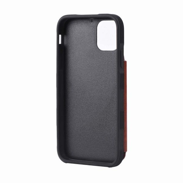 iPhone 11 Pro Max -kotelo, taitettava korttipidike, ruskea