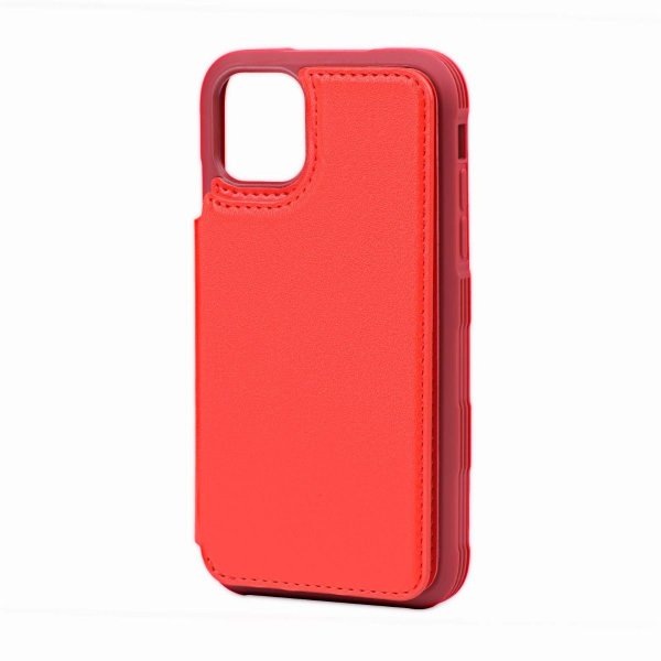 iPhone 11 Pro Max -kotelo, taitettava korttipidike, punainen