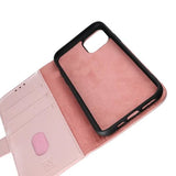 Rvelon iPhone 11 Pro -kotelo, aitoa nahkaa, pinkki