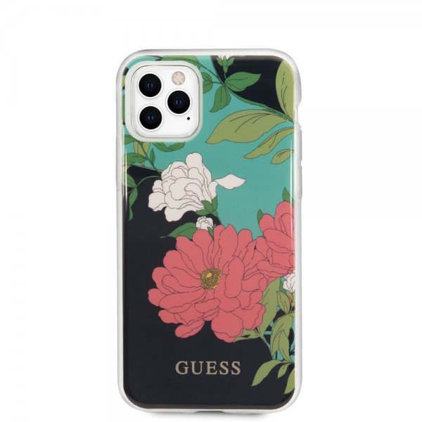 Guess iPhone 11 Pro Kuori Flower Edition N.1 Musta