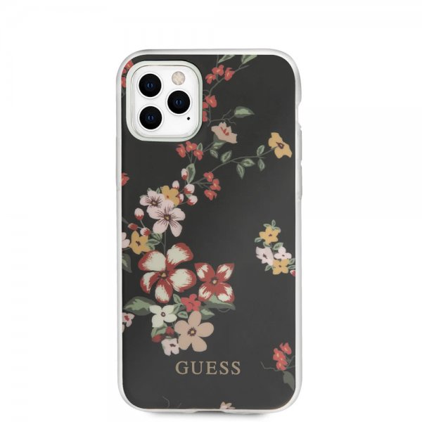 Guess iPhone 11 Pro Kuori Flower Edition N.4 Musta