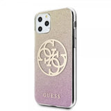 Guess iPhone 11 Pro Kuori Glitter Circle Ruusukulta